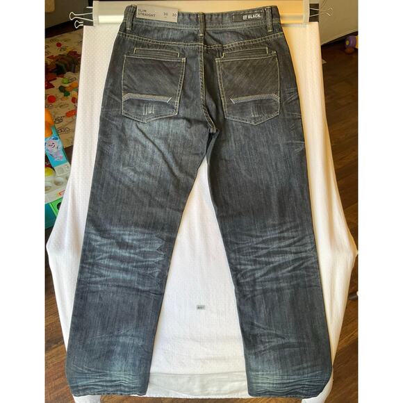rue21 Black Men Jeans size 30x30 Dark Blue Mid Rise Straight Leg NWT - Picture 12 of 12